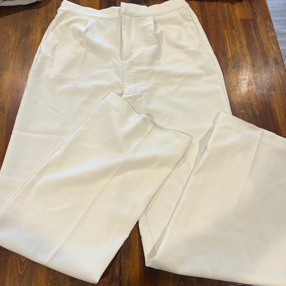 Love Tree Elegant White Women's Trousers